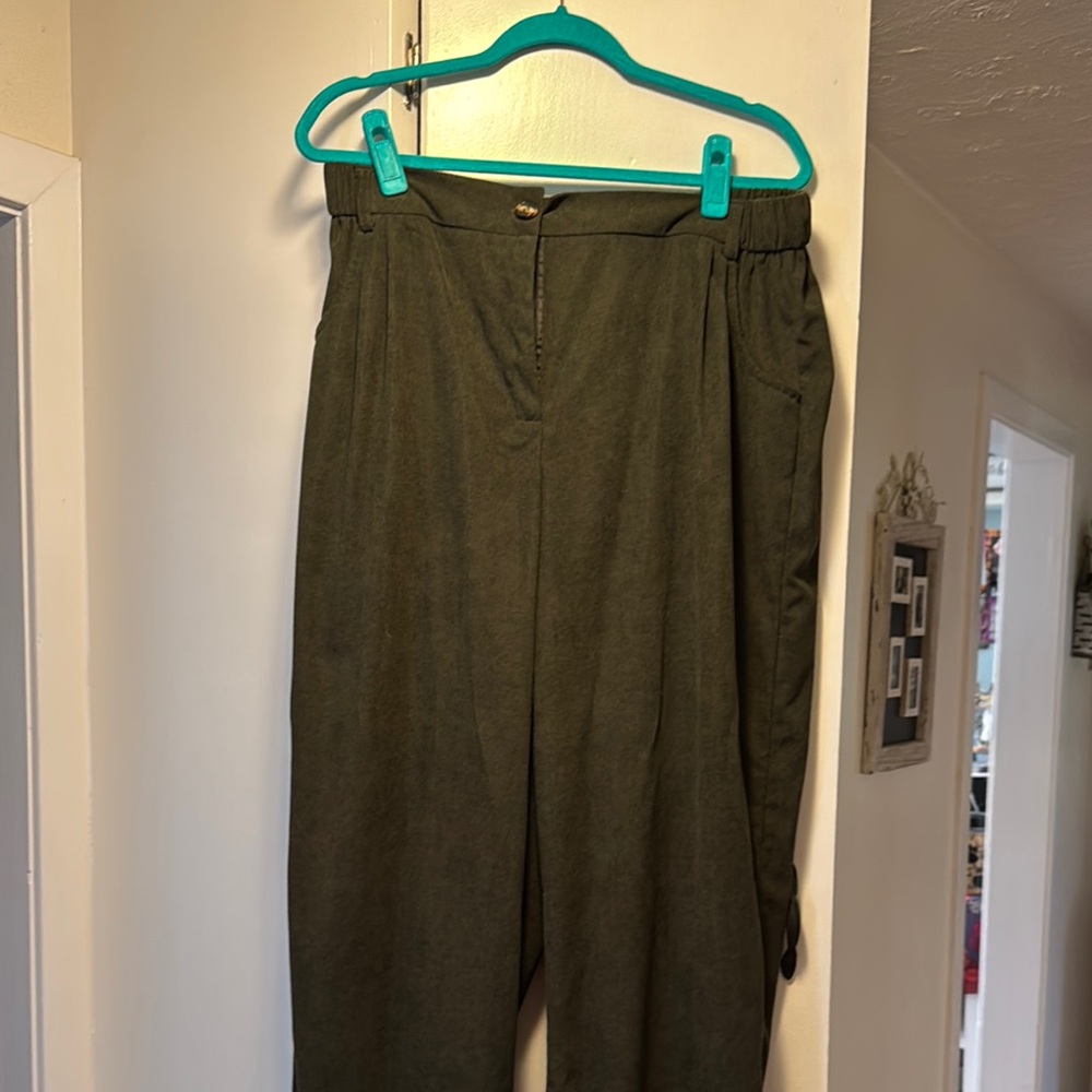 Olive Green Women's Pants
